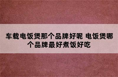 车载电饭煲那个品牌好呢 电饭煲哪个品牌最好煮饭好吃